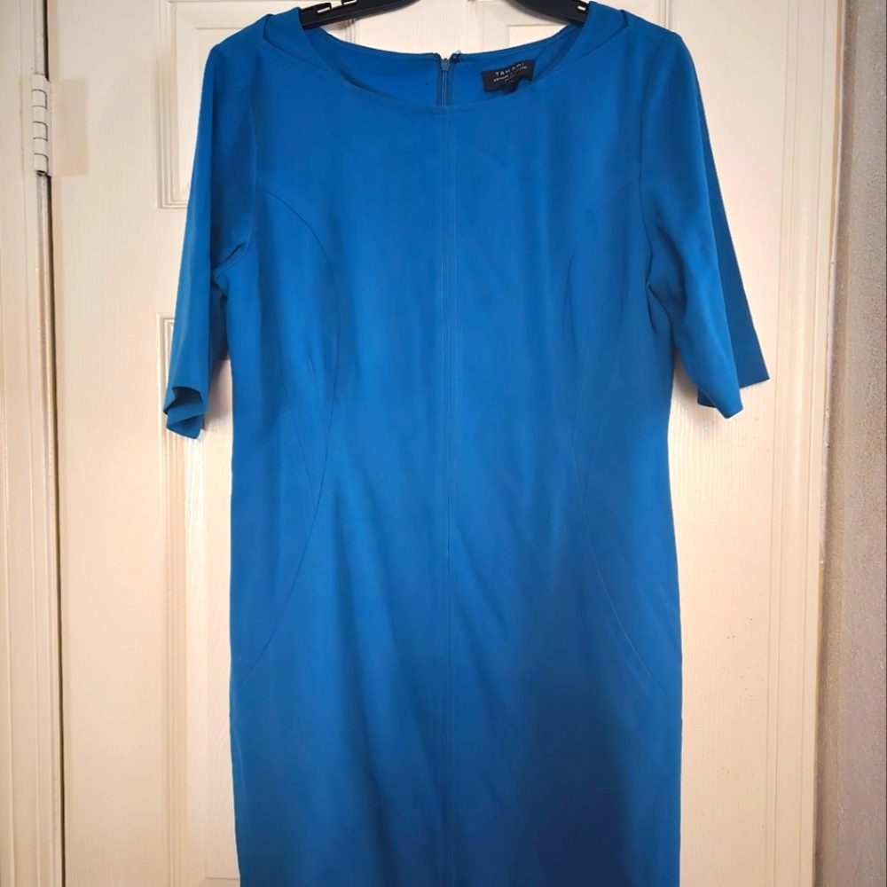 Tahari 12p Blue Dress